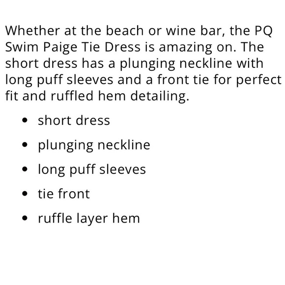 🌿SALE🌿PILQ Pink Sands Paige Tie Swim Coverup Dress size M/L - Picture 5 of 10